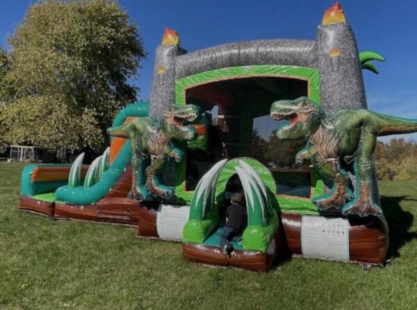 Dinosaur Bounce House Combo Slide