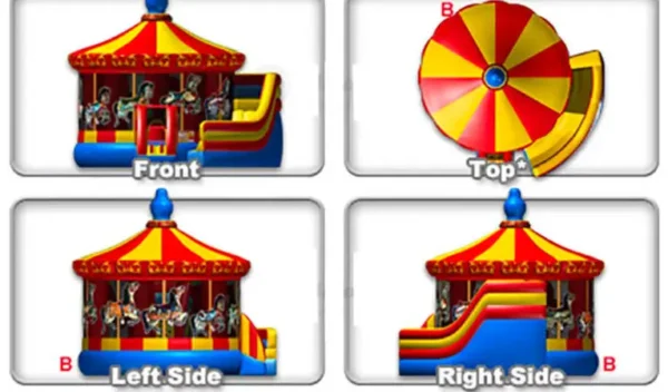 Carousel Combo Bounce House w/ (Dry or Wet/Water Slide) - Image 6