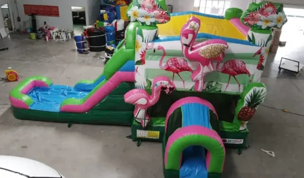 Flamingo Bounce House Combo w/ (Dry or Wet/Water Slide) - Image 3