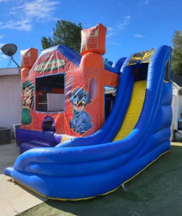 Lilo and Stitch bounce house combo slide