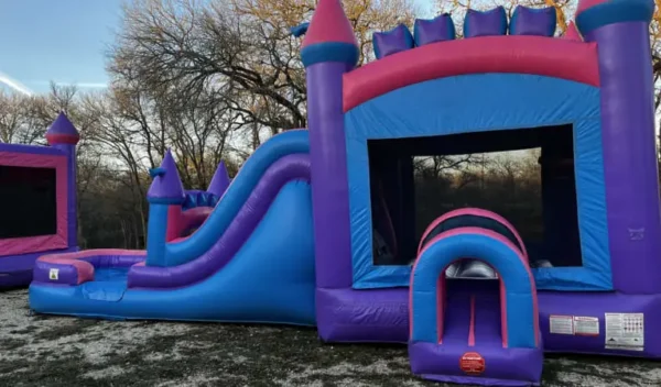 Mega Pink Bounce House Combo w/ (Dry or Wet/Water Slide)