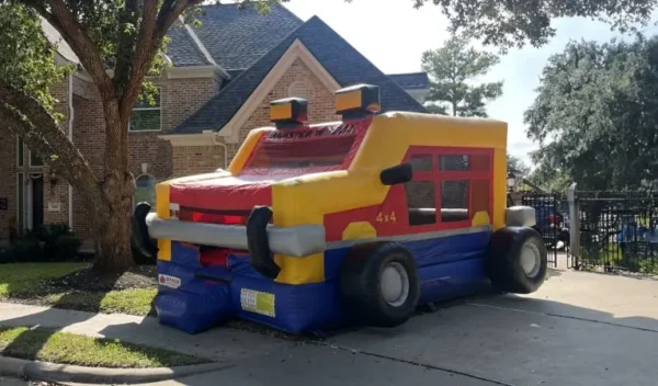 Monster Truck Bounce House Moonwalk - Image 2