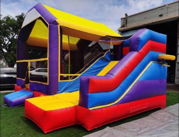 Bounce house combo slide