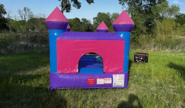 Pink and Purple Castle Tiny Indoor/Outdoor Bounce House