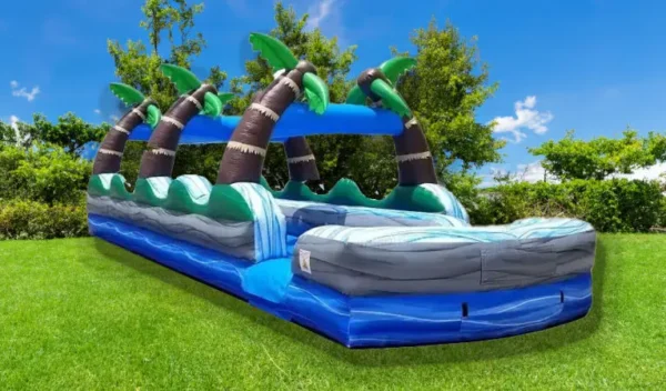 35ft Tropical Palm Dual Lane Slip N Slide - Image 3