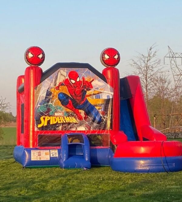 Spiderman bounce house combo slide